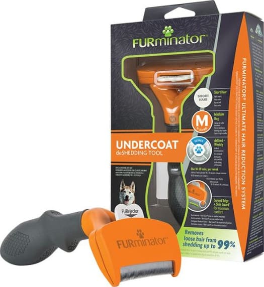 FURminator suņiem Short Hair M pavilnas ķemme īsspalvainiem suņiem līdz 23 kg